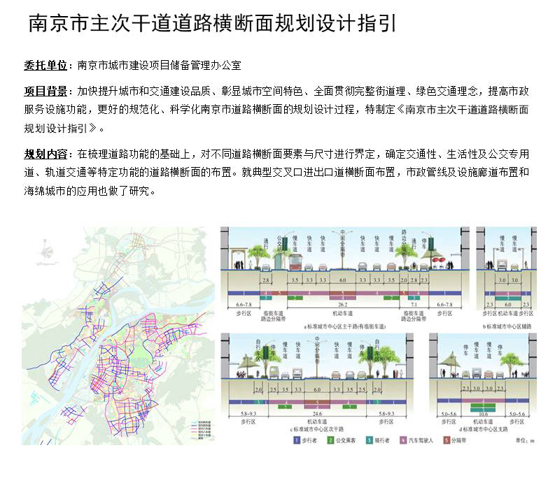南京市主次干道道路橫斷面規劃設計指引